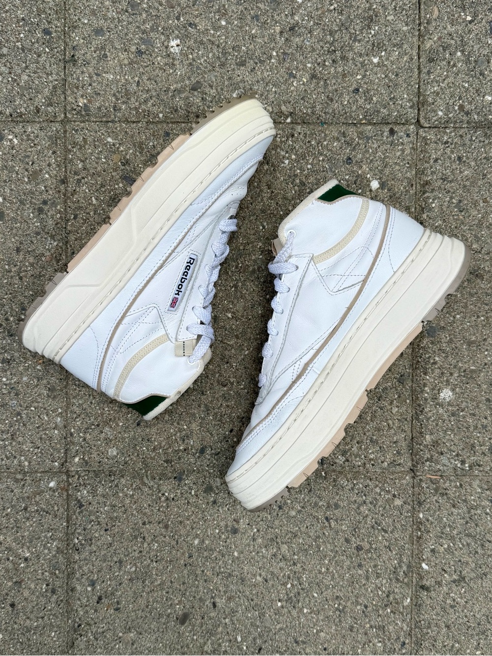 Reebok Club C Geo Mid 'Chalk Dark Green' • Sz 7 - Picture 5 of 10